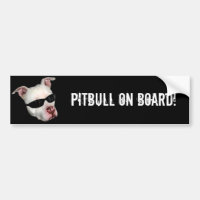 Pitbull on board bumper sticker