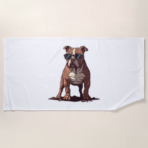 Pitbull Owner Gifts Beach Towel