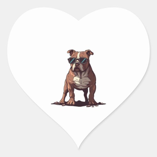 Pitbull Owner Gifts Heart Sticker