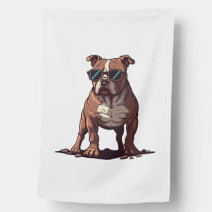 Pitbull Owner Gifts House Flag