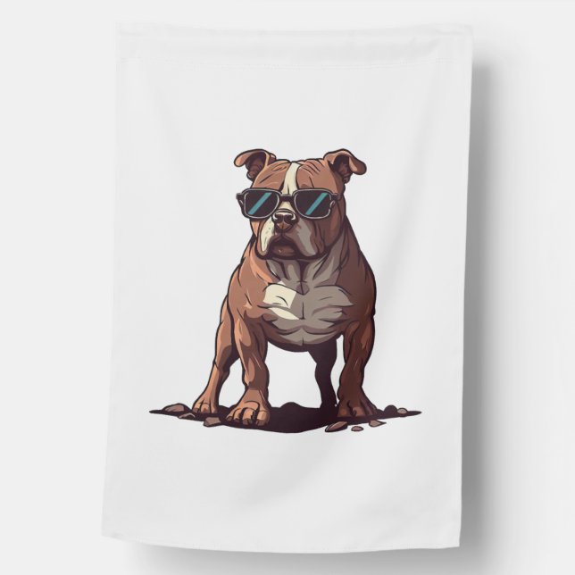 Pitbull Owner Gifts House Flag (Front)