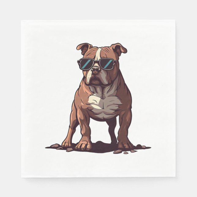 Pitbull Owner Gifts Napkins (Front)