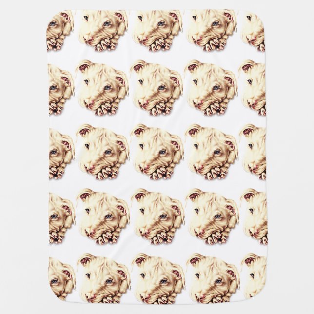 Pitbull Pattern on baby Blanket (Front)