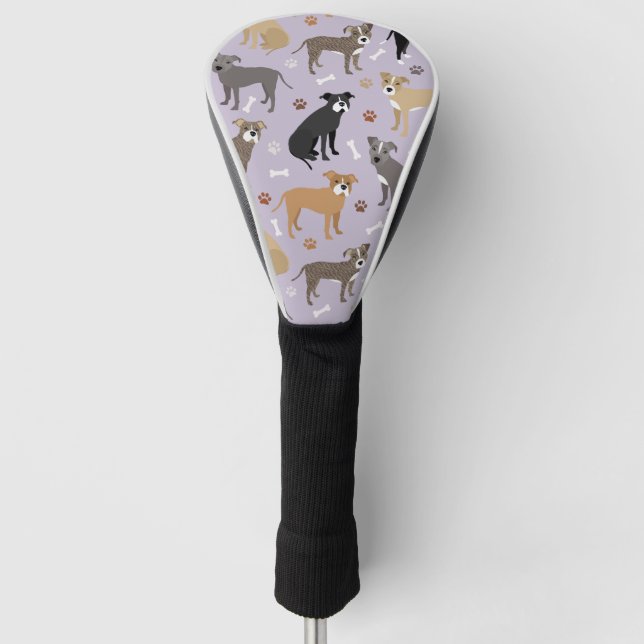 Pitbull Paws and Bones Golf Head Cover (Front)