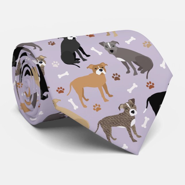 Pitbull Paws and Bones Neck Tie (Rolled)