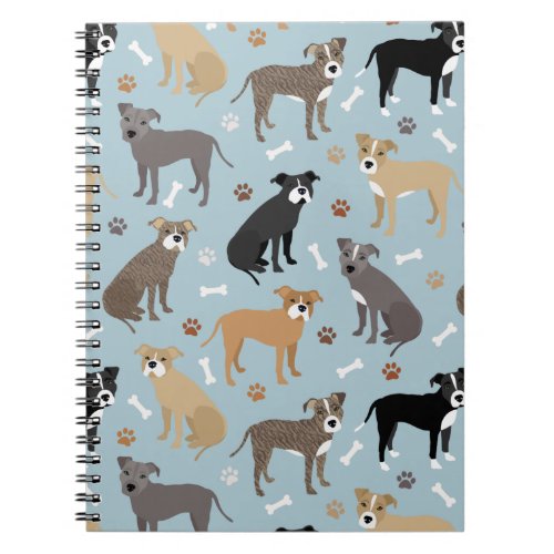 Pitbull Paws and Bones Notebook