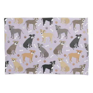 Pitbull Paws and Bones Pillow Case