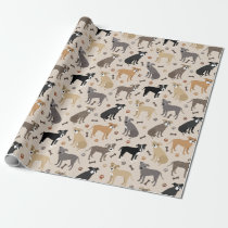 Pitbull Paws and Bones Wrapping Paper