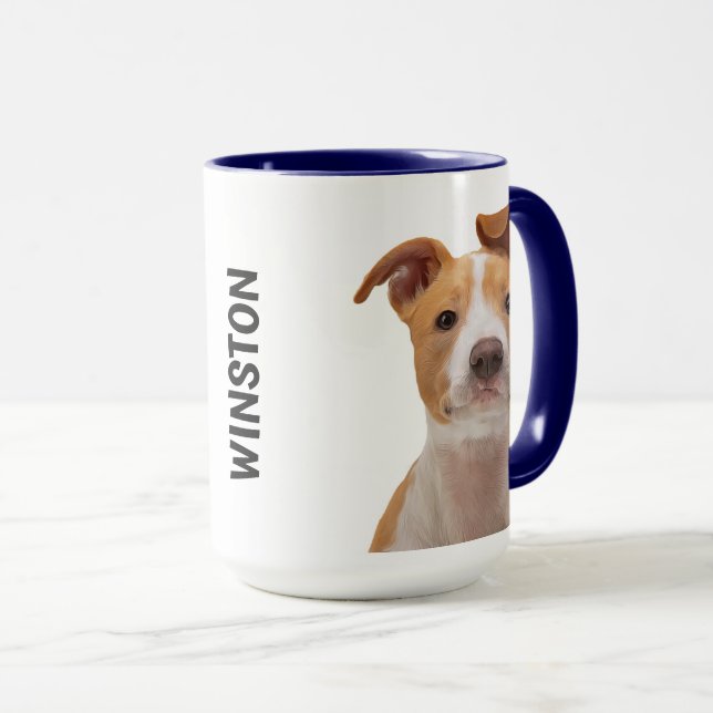 Pitbull Personalized  Mug (Front Right)