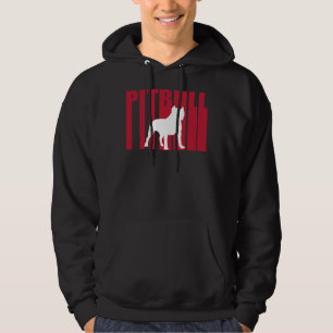 Pitbull Pit Bull Dog Red Stylized Transparent Grap Hoodie