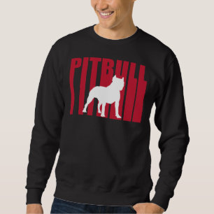 Pitbull Pit Bull Dog Red Stylized Transparent Grap Sweatshirt