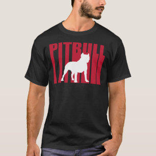 Pitbull Pit Bull Dog Red Stylized Transparent Grap T-Shirt
