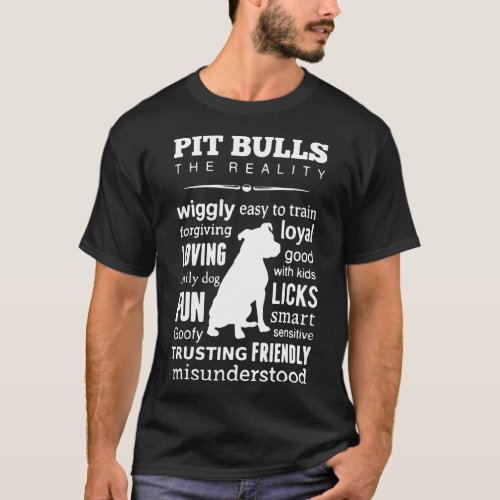 Pitbull  Pit Bulls The Reality T_Shirt