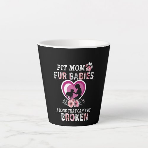 Pitbull Pit Mom And Fur Baby Classic Latte Mug