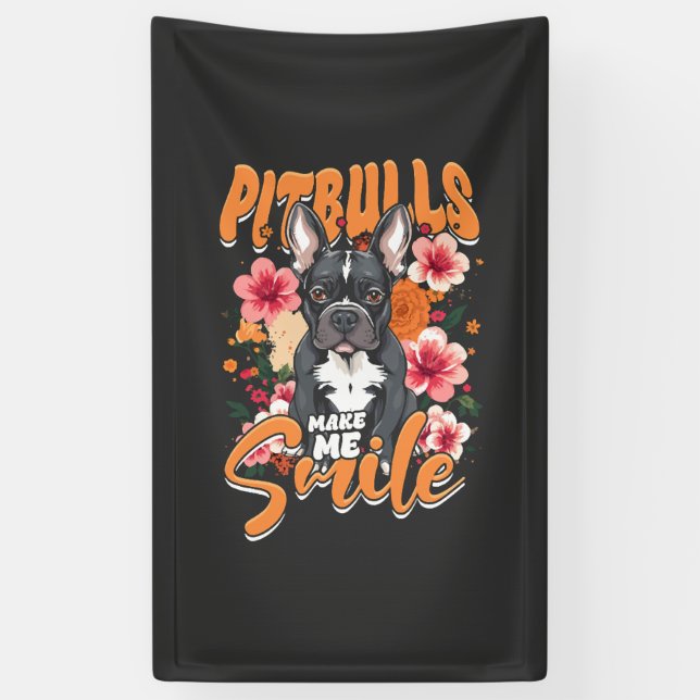 Pitbull Pitbulls Banner (Vertical)