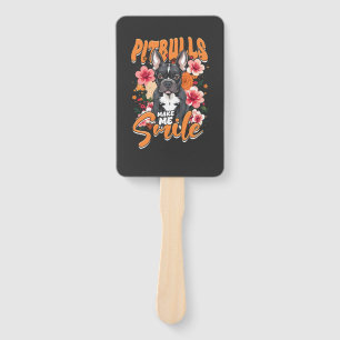 Pitbull Pitbulls Hand Fan