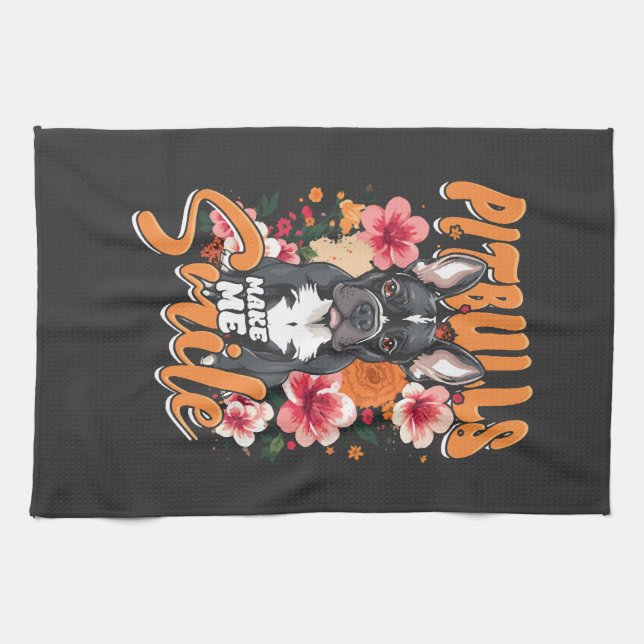 Pitbull Pitbulls Kitchen Towel (Horizontal)