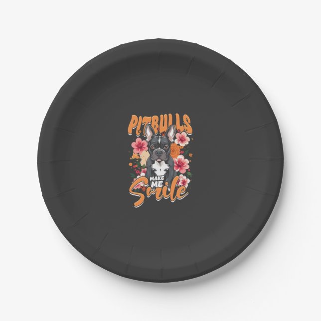 Pitbull Pitbulls Paper Plates (Front)