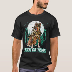 Pitbull Pittie Happy Halloween Costume Mummie T-Shirt