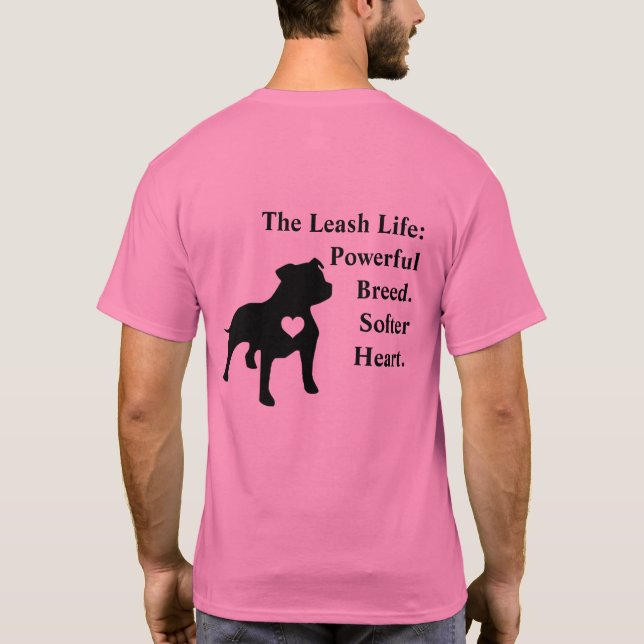 Pitbull: Powerful  Breed. Softer Heart.  T-Shirt (Back)