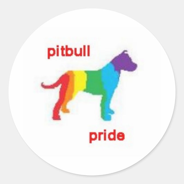 PITBULL PRIDE3 CLASSIC ROUND STICKER (Front)