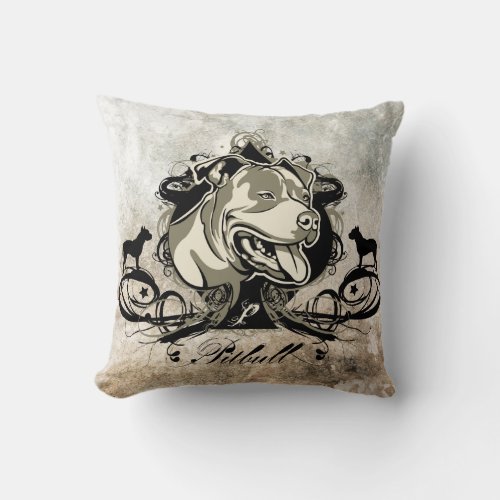 Pitbull Projekt Dog Illustrated Pillow