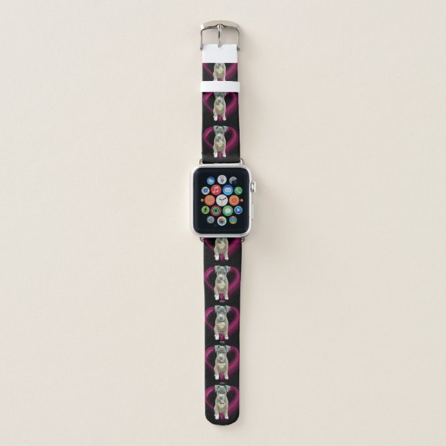 Pitbull puppy dog Apple Watch Band (Front)