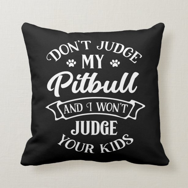 pitbull throw pillows