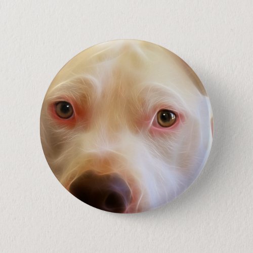 Pitbull Puppy Dog Eyes Art Photography Pinback Button