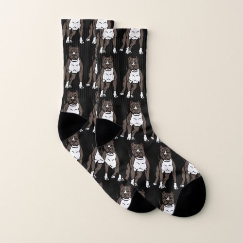Pitbull Puppy Lover Bold All_Over_Print Socks
