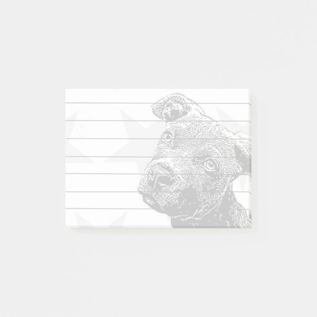 Pitbull puppy Post it notes (Front)