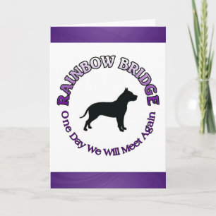 PITBULL RAINBOW BRIDGE SYMPATHY CARD