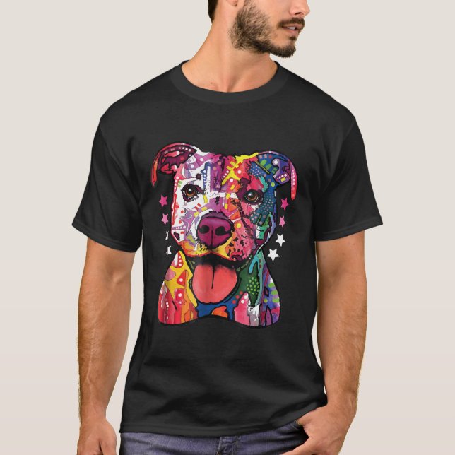 Pitbull Rainbow Pitbull  For Dog T-Shirt (Front)