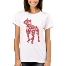 Pitbull, Red Boho Christmas Snowflakes