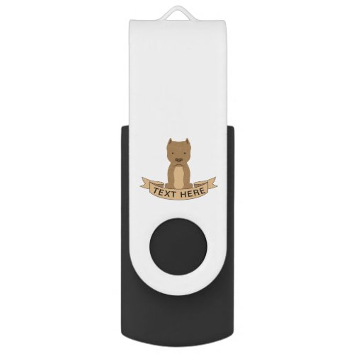 Pitbull Ribbon Tag Flash Drive