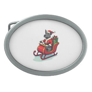 Pitbull Santa Ride Belt Buckle