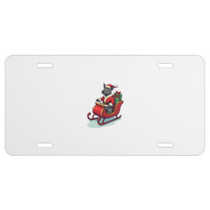 Pitbull Santa Ride License Plate
