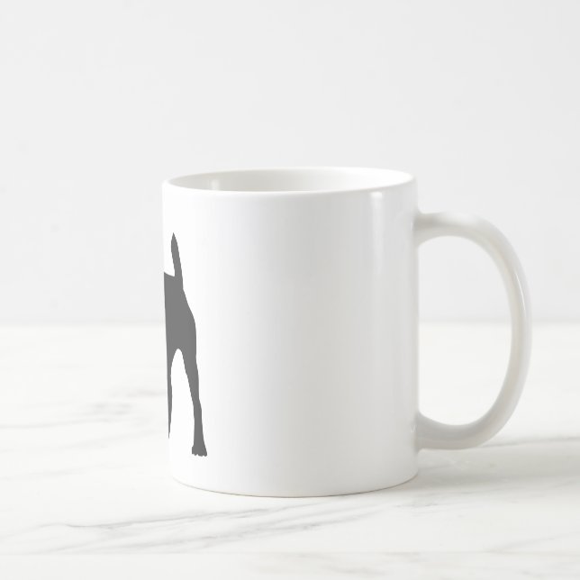Pitbull Silhouette Coffee Mug (Right)