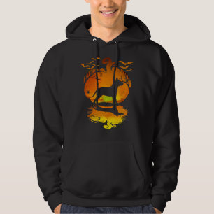 Pitbull Silhouette Pumpkin Pitbull Dog Halloween C Hoodie