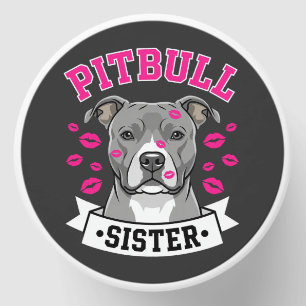 Pitbull Sister Dog Lover Vector Design Mini Candle Favors