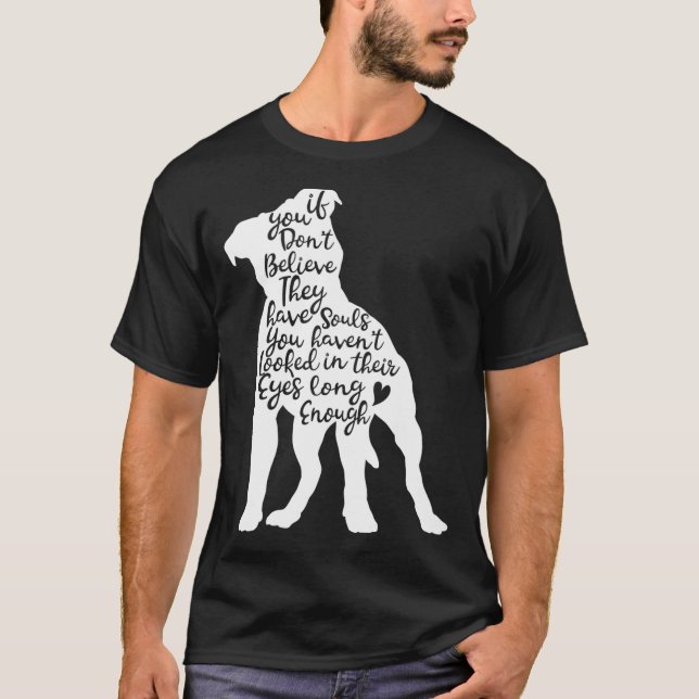Pitbull Souls Rescue Breed Pit Bull Lover Cute T-Shirt (Front)