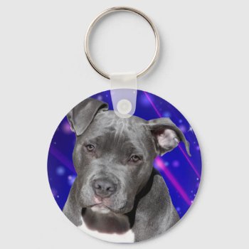 Pitbull Space Keychain by Theraven14 at Zazzle