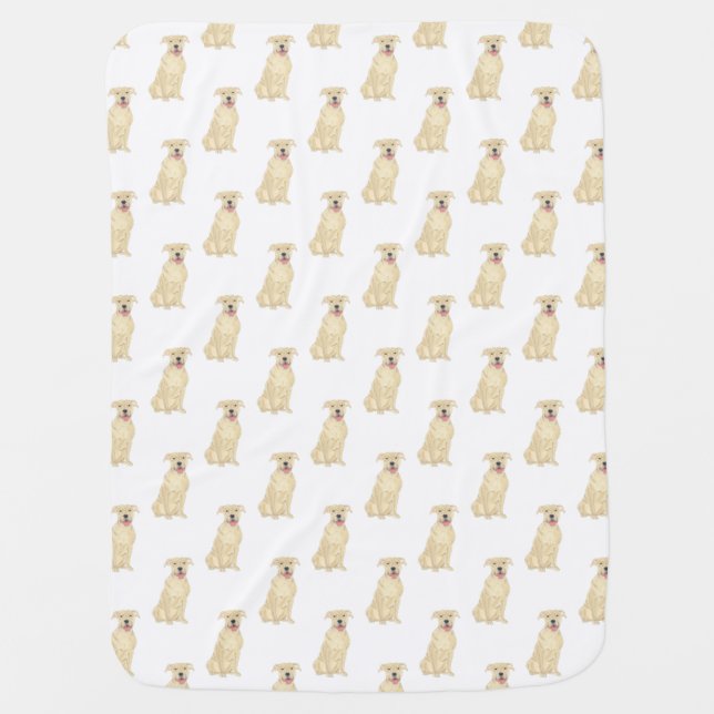 Pitbull Staffy (Fawn Tan) Baby Blanket (Front)