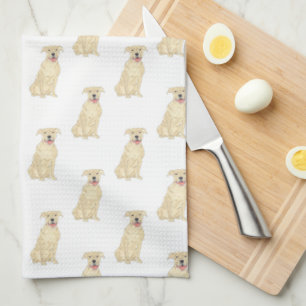 Pitbull Staffy (Fawn Tan) Kitchen Towel