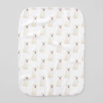 Pitbull Staffy (White) Baby Burp Cloth