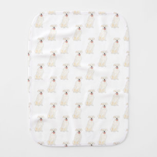 Pitbull Staffy (White) Baby Burp Cloth