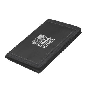 Pitbull Stay Home And Chill Design Tri-fold Wallet