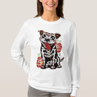 Pitbull Sugar Skull for Women Men Pitbull Mom Dad