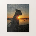 Pitbull Sunrise Puzzle<br><div class="desc">Gorgeous pit bull. Amazing sunrise. Would make a great gift for just about anybody!</div>