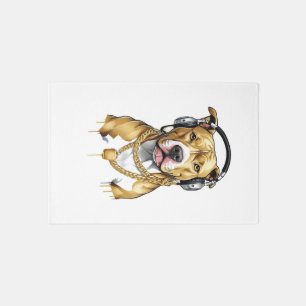 Pitbull T-shirt street style Rug